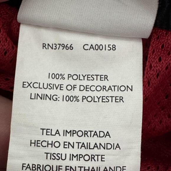 Nike Shorts Mens 2XL Red Black Athletic Mesh Lined Pocket Drawstring Swim Gym - Picture 9 of 13